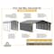 Arrow Storage Products Galvanized Steel Carport, W/ 1-Sided Enclosure, Compact Car Metal Carport Kit, 12'x20'x9', Eggshell CPH122009ECL1 - alternate 3